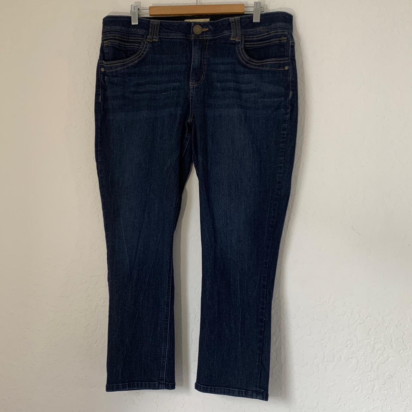 Democracy Ab Technology Jeans Womens 20w Dark Wash Ankle Stretch Tummy Control